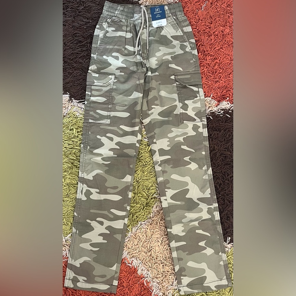 NWT✨ George Stretch Elastic Waist Cargo Joggers - Camouflage XS(27)
